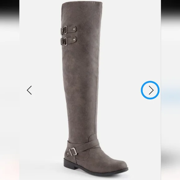 Brown Justfab Over The Knee Boots Size 7.5 - Picture 3 of 6